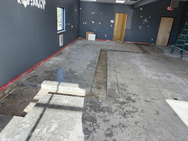 Interior flat saw cuts